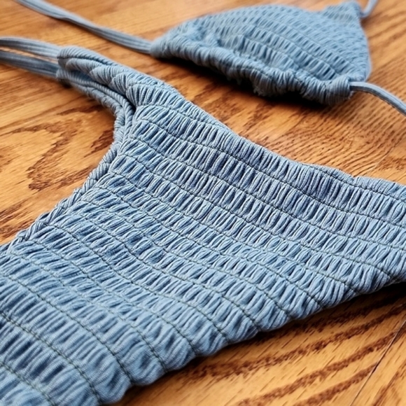 Zaful High Cut Cheeky String Bikini Set in Teal - Picture 5 of 5